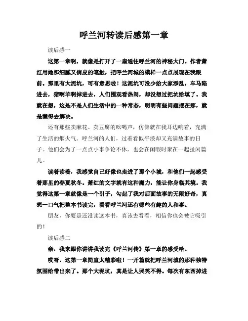 呼兰河转读后感第一章