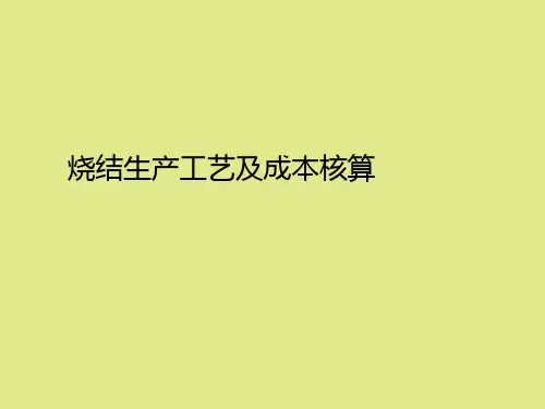 钢铁公司烧结生产工艺及成本核算教学PPT课件完整版