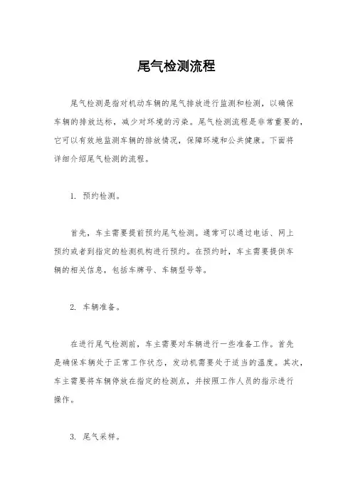 尾气检测流程