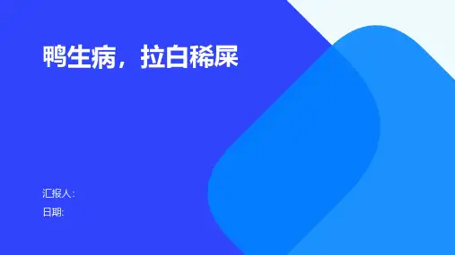 鸭生病,拉白稀屎