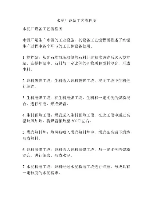 水泥厂设备工艺流程图