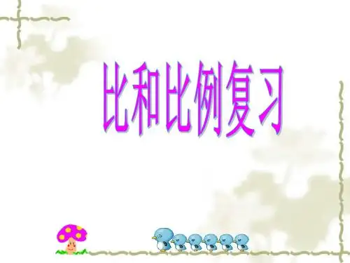 沪教版数学六年级上册 第三章《比和比例》 复习课件(共34张PPT)