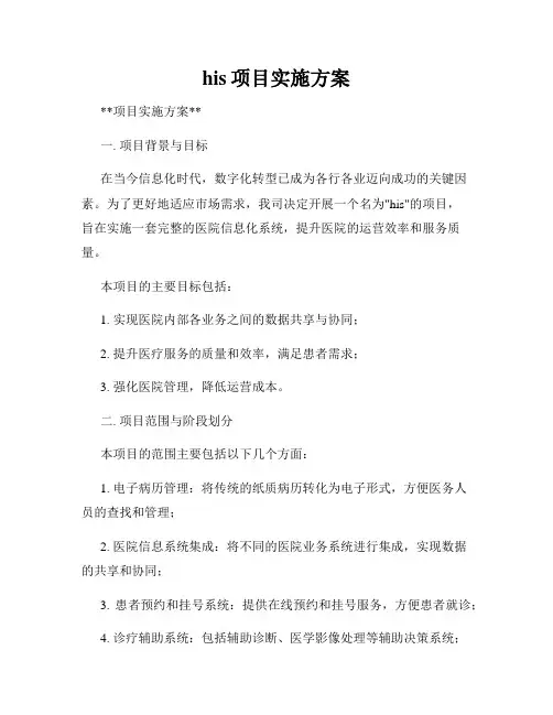 his项目实施方案