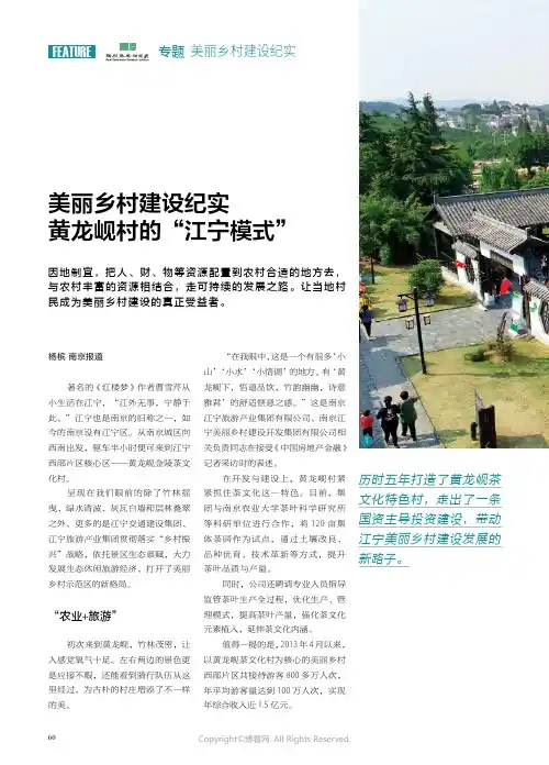 18699306_美丽乡村建设纪实黄龙岘村的“江宁模式”_