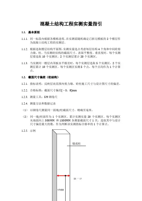 混凝土结构工程实测量指引