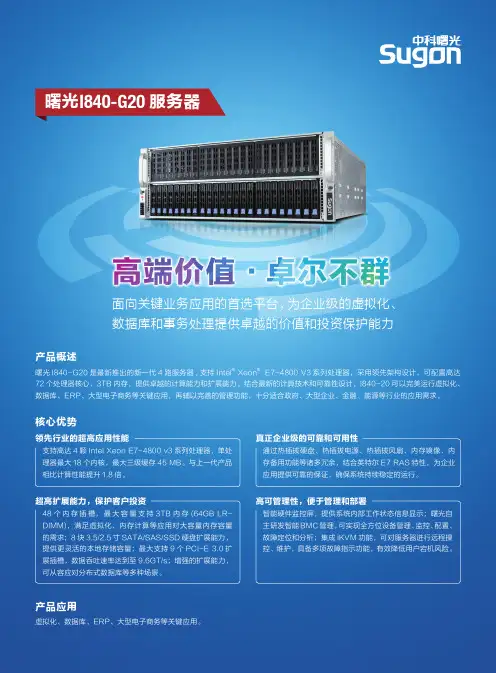 曙光I840-G20 服务器产品说明书