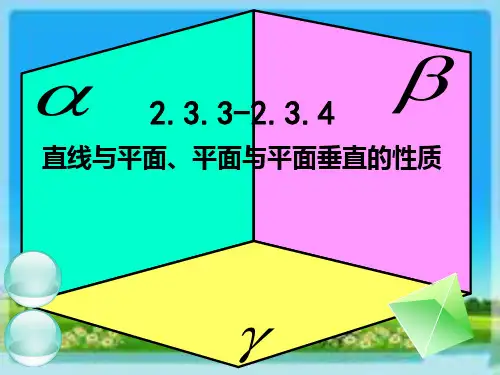 直线与平面垂直的性质-PPT课件