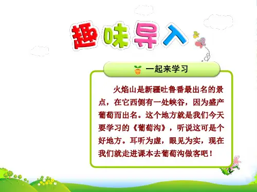 部编版二年级上册语文11.葡萄沟【第1课时】课件