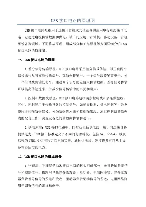 USB接口电路的原理图