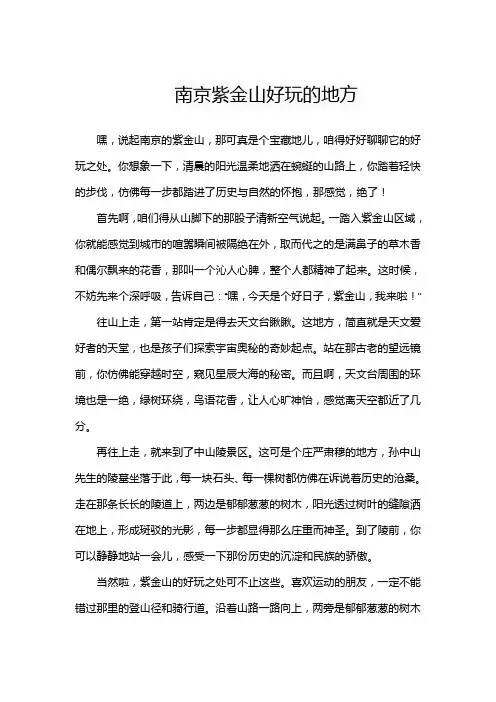 南京紫金山好玩的地方
