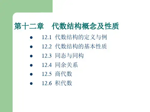 离散数学十二代数结构基本概念及性质(精品)