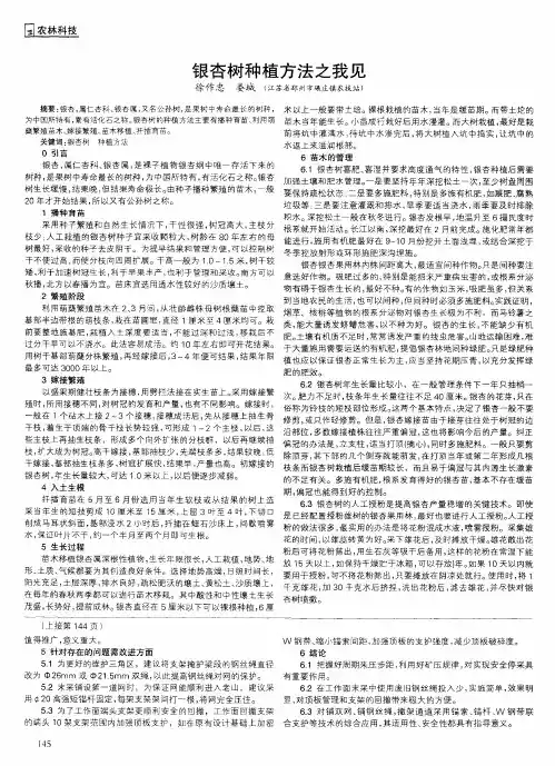银杏树种植方法之我见