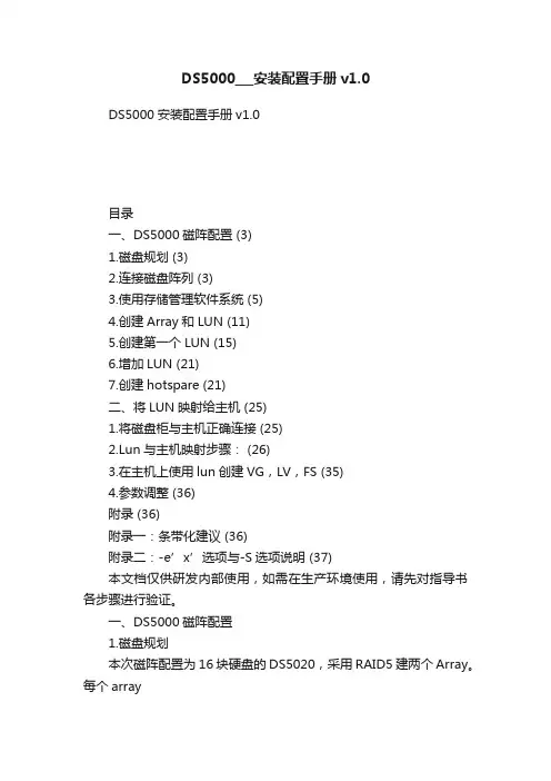 DS5000___安装配置手册v1.0
