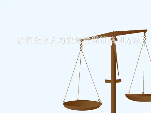 著名企业人力资源管理策略和方法