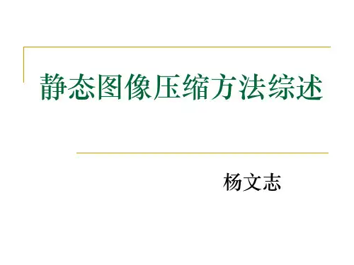 静态图像压缩方法综述概要