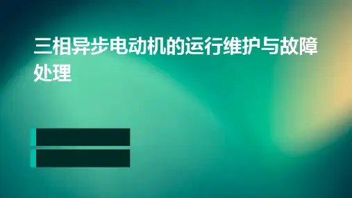 三相异步电动机的运行维护与故障处理
