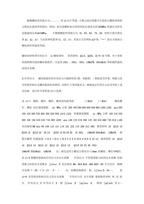 不锈钢螺栓标准