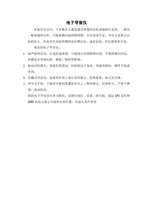 电子导盲仪