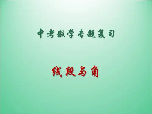 中考数学专题复习之 线段与角 课件