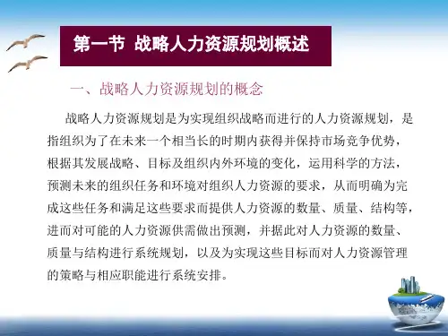 战略人力资源管理第三章战略人力资源规划