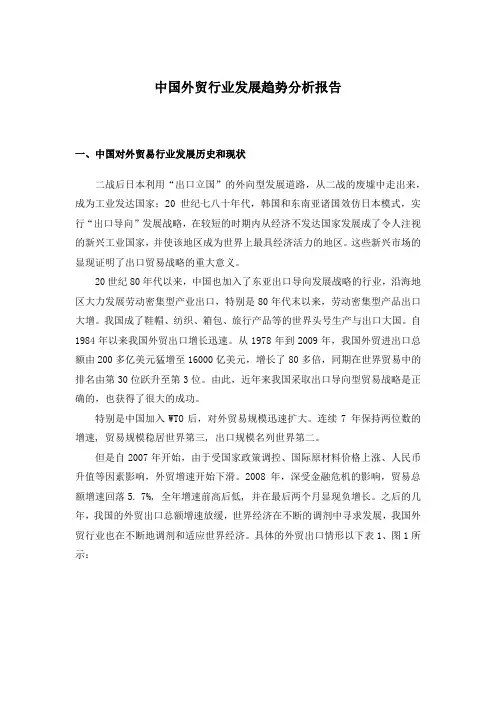 中国外贸行业发展趋势分析报告