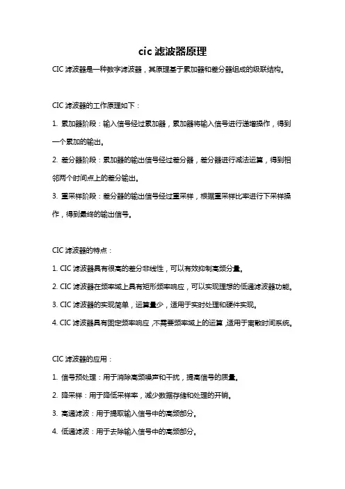 cic滤波器原理