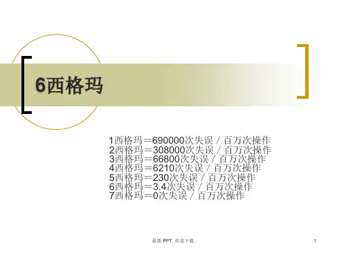 西格玛6个标准差精品课件