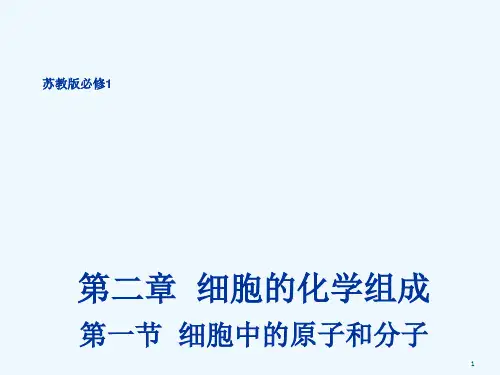 高中生物第二章细胞的化学组成.细胞中的原子和分子课件苏教版