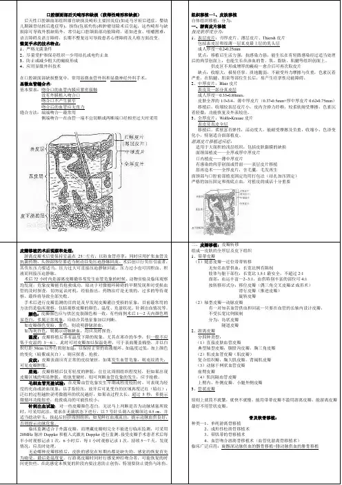 口腔颌面外科  口腔颌面部后天畸形和缺损(获得性畸形和缺损)  整理笔记 完整版