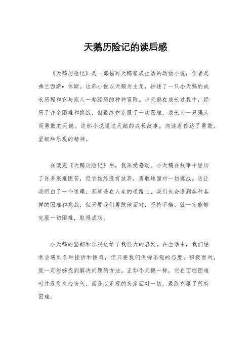 天鹅历险记的读后感