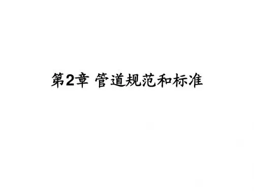 2化工压力管道设计-管道设计基础-管道规范和标准