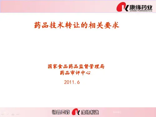 药品技术转让的相关要求