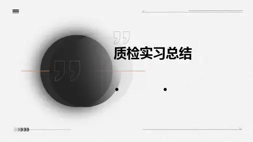质检实习总结PPT