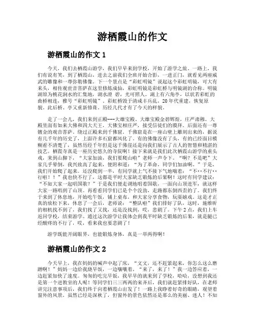 游栖霞山的作文