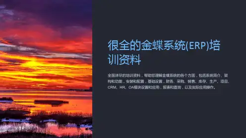 很全的金蝶系统(ERP)培训资料