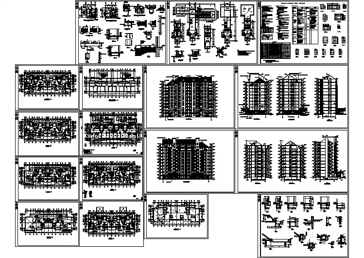 某地小型小高层办公楼建筑设计图（共16张）