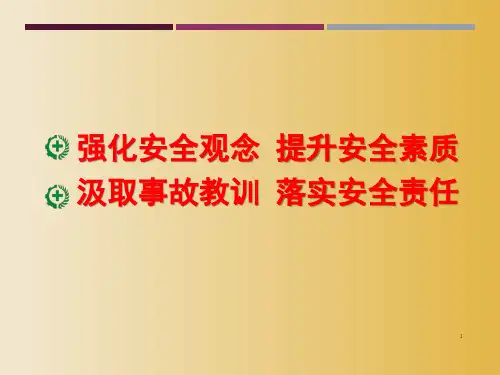 安全事故警示教育 教学PPT课件