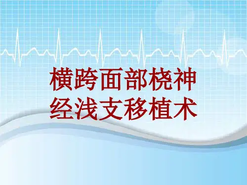 手术讲解模板：横跨面部桡神经浅支移植术