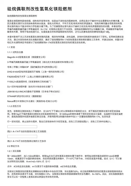 硅烷偶联剂改性氢氧化镁阻燃剂