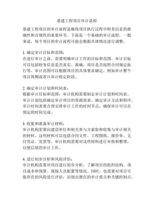 基建工程项目审计流程