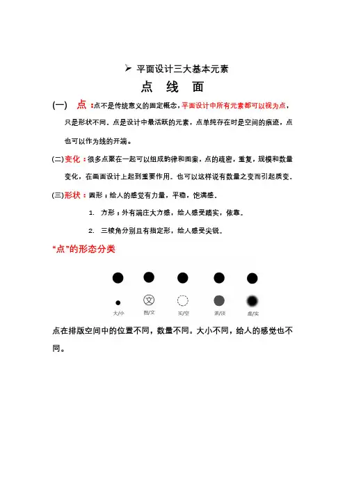 平面设计三大基本元素(1)点
