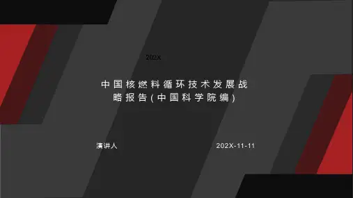 中国核燃料循环技术发展战略报告(中国科学院编)PPT模板