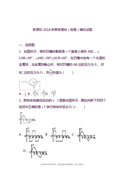 2020—2021年最新高考理综(物理)押题卷及参考答案.docx