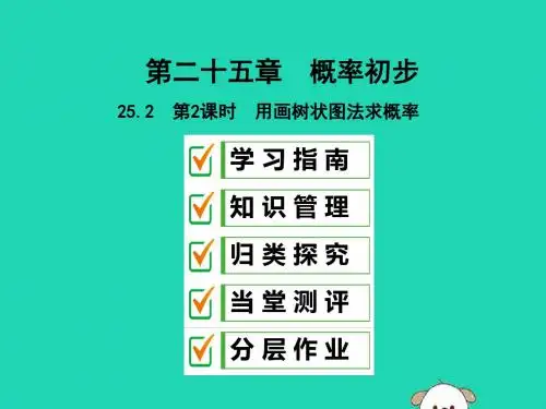 九年级数学上册25.2用列表法求概率第2课时用画树状图法求概率课件人教版