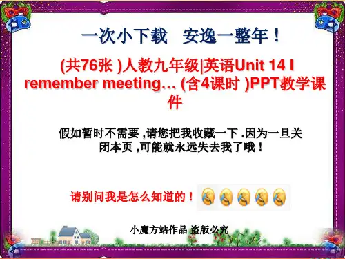 人教九年级英语Unit 14 I remember meeting…PPT教学课件