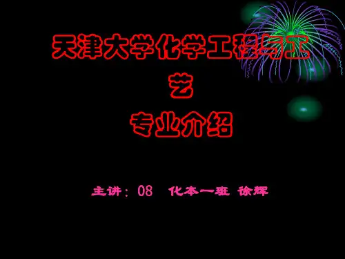 天津大学化学工程与工艺专业PPT