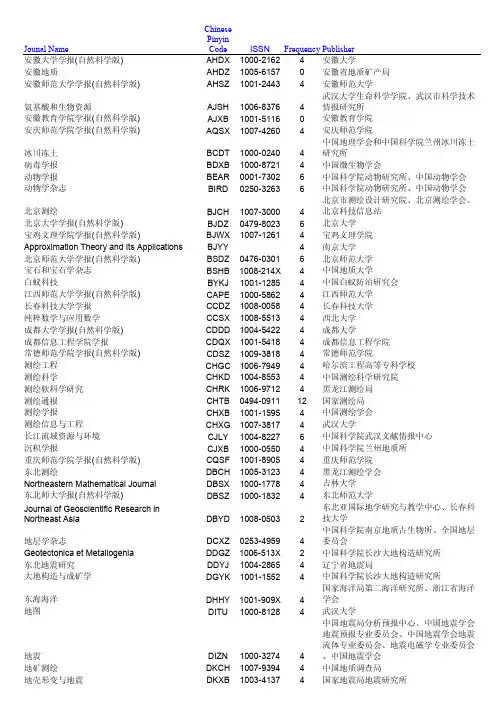 安徽大学学报（自然科学版）