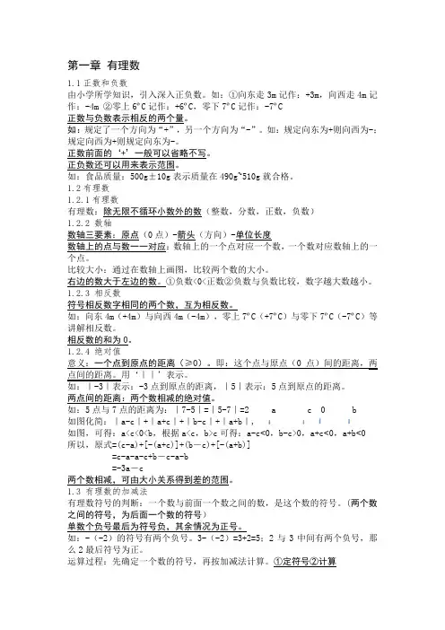 有理数知识点