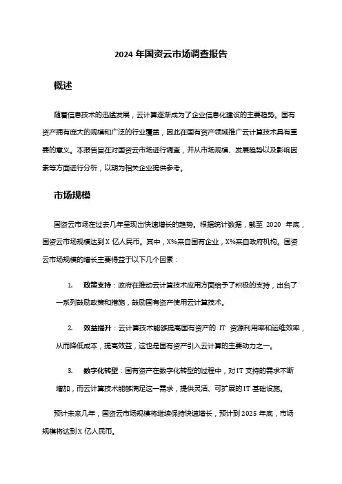 2024年国资云市场调查报告