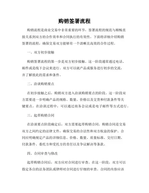 购销签署流程